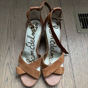 Sam Edelman Women's Wedge Sandals Espadrilles 8.5 Brown
